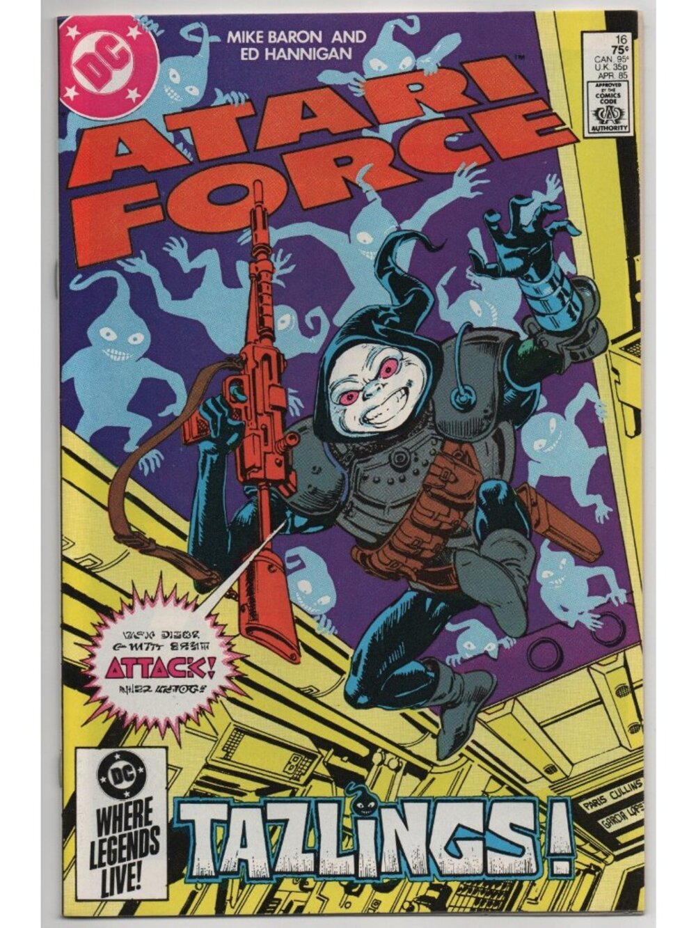 Atari Force 16 DC Comics 1985 VF+ 8.5 Tazlings Mike Baron Ed Hannigan